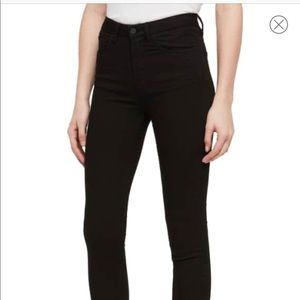 All Saints Stilt Skinny Black High Rise Jeans
